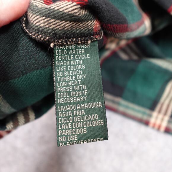 Ralph Lauren Jacket Womens Large Flannel Plaid Full Zip Hooded Hoodie Shacket - Picture 4 of 10